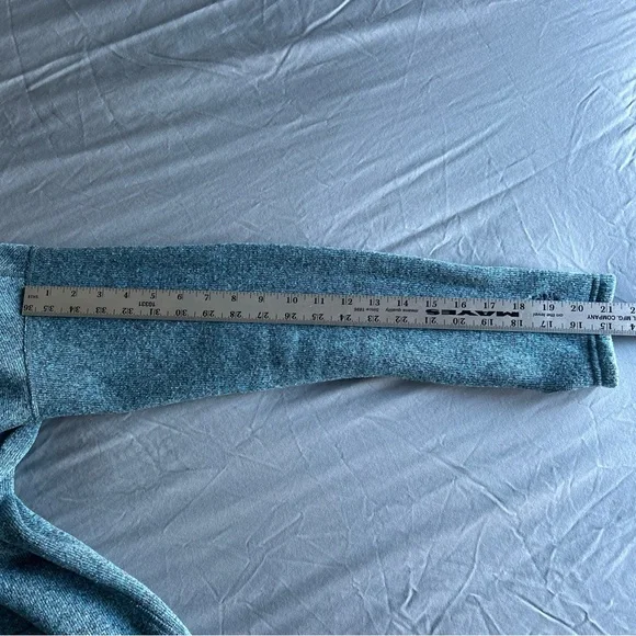 Stio Women's Heather Slate Zip Funnel Neck Sweater with Orange Trim Hoodie - Picture 4 of 10